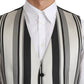 Dolce & Gabbana Stripe Cotton Silk Dress Vest