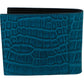 Dolce & Gabbana Blue Alligator Pattern Leather Bifold Wallet