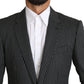 Dolce & Gabbana Black White Stripes 2 Piece MARTINI Suit