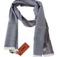 Missoni Elegant Gray Wool Scarf with Stripes and Fringes