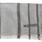 Missoni Multicolor Wool Stripe Fringe Scarf Unisex