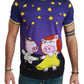 Dolce & Gabbana Purple  Cotton Top 2019 Year of the Pig  T-shirt