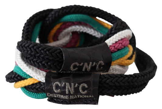 Costume National Chic Multicolor Twisted Rope Belt