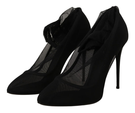Dolce & Gabbana Elegant Black Stretch Socks Boots