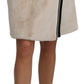Dolce & Gabbana Beige High Waist A-Line Mini Skirt