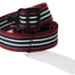 Costume National Striped Leather Fashion Belt in Black & Red