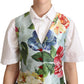 Dolce & Gabbana Elegant Floral Print Silk Waistcoat