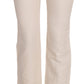 LAUREL Elevated White High Waist Flared Trousers