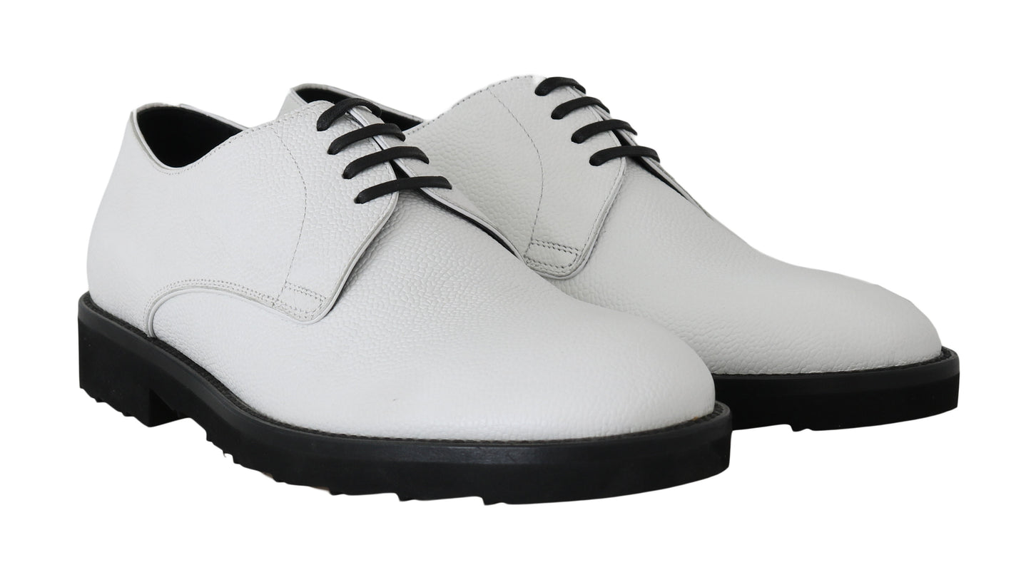 Dolce & Gabbana Elegant White Formal Leather Shoes