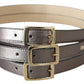 GF Ferre Metallic Bronze Leather Fashion Belt