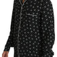 Dolce & Gabbana Elegant Silk Pajama Shirt with Skull Print