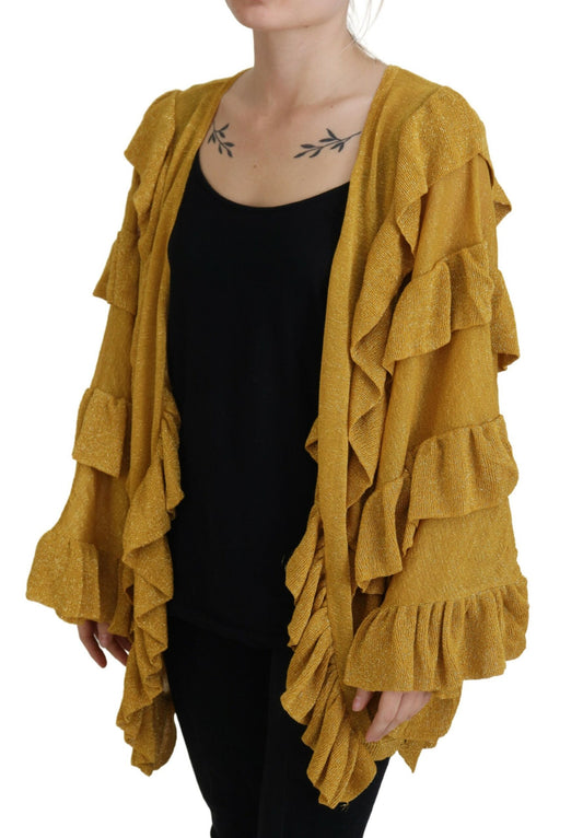 Aniye By Gold Long Sleeves Ruffled Women Cardigan Sweater