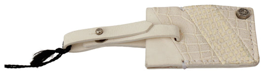 GF Ferre Elegant Beige Leather Keychain