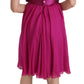 Dolce & Gabbana Fuchsia Pink Bow Silk Sleeveless Dress