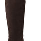 Dolce & Gabbana Brown Suede Studded Knee High Shoes Boots