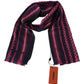Missoni Elegant Striped Wool Scarf in Black and Pink