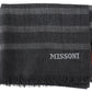 Missoni Elegant Unisex Wool Scarf with Logo Embroidery