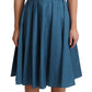 Dolce & Gabbana Blue Polka Dotted Cotton A-Line Dress