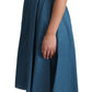 Dolce & Gabbana Blue Polka Dotted Cotton A-Line Dress
