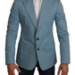Dolce & Gabbana Blue Slim Fit Coat Jacket MARTINI Blazer