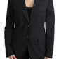 Dolce & Gabbana Gray Single Breasted Blazer Cotton Jacket
