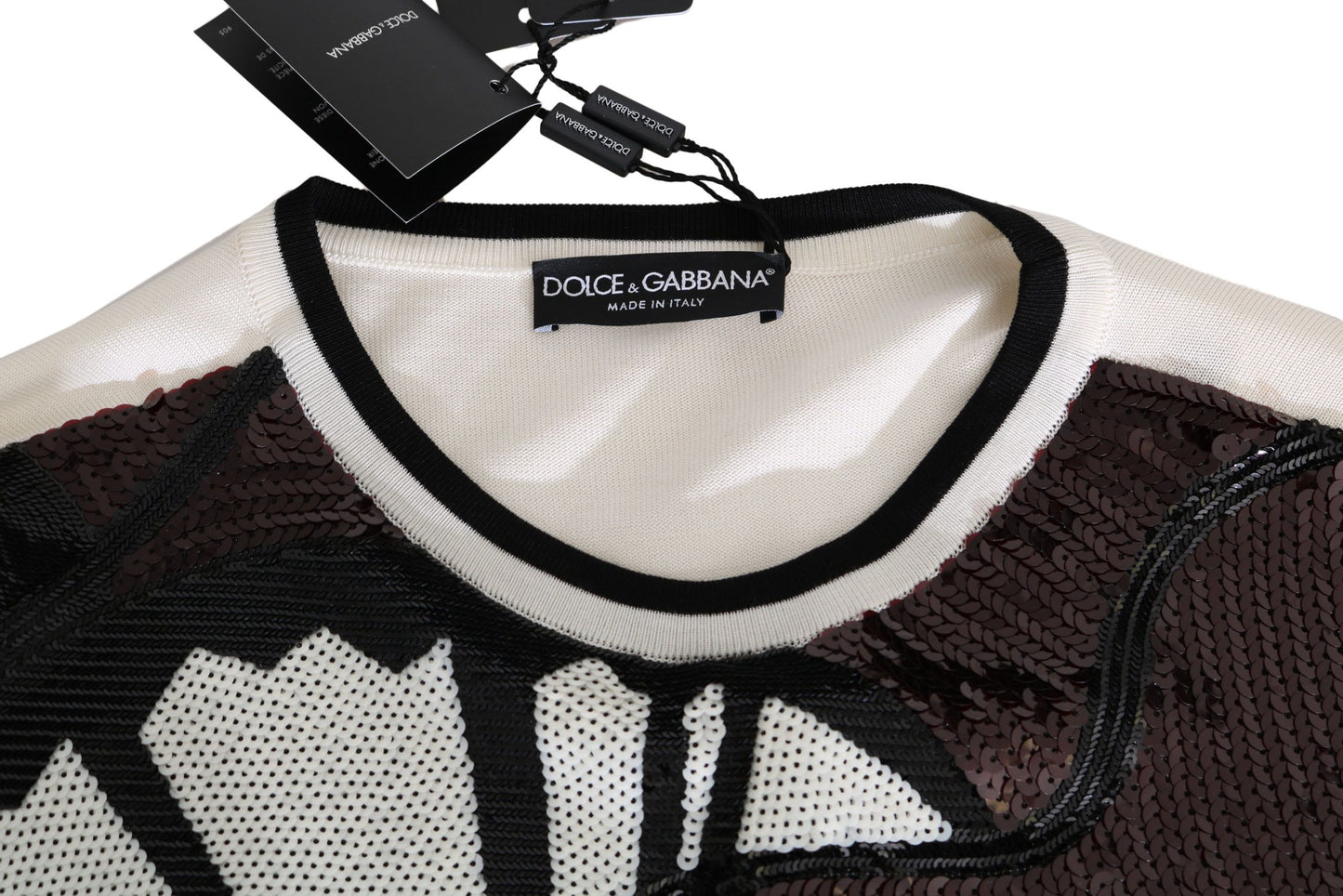 Dolce & Gabbana New York Jazz Sequined Silk Sweater