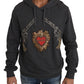 Dolce & Gabbana Gray Crystal Heart Gun Motif Sweater