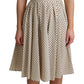 Dolce & Gabbana Beige Polka Dotted Cotton A-Line Dress