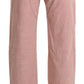 Ermanno Scervino Pink High Waist Straight Cotton Trouser Pants