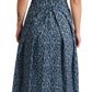 Dolce & Gabbana Blue Heart Cotton A-Line Stretch Dress