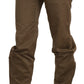 Ermanno Scervino Chic Brown Mid Waist Straight Trousers