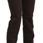 Ermanno Scervino Chic Brown Mid Waist Skinny Trousers