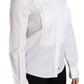 Dolce & Gabbana White Collared Long Sleeve Polo Shirt
