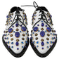 Dolce & Gabbana White Leather Crystals Dress Broque Shoes