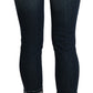 Acht Chic Blue Washed Skinny Cropped Denim