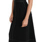 Dolce & Gabbana Elegant Black Sheath Wool Dress