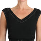 Dolce & Gabbana Elegant Black Sheath Wool Dress