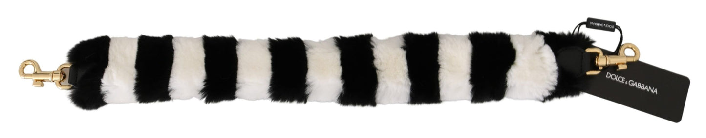 Dolce & Gabbana Elegant Fur Shoulder Strap Accessory