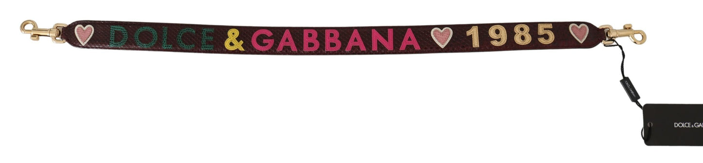 Dolce & Gabbana Exquisite Bordeaux Shoulder Strap Accessory