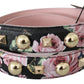 Dolce & Gabbana Elegant Floral Leather Shoulder Strap