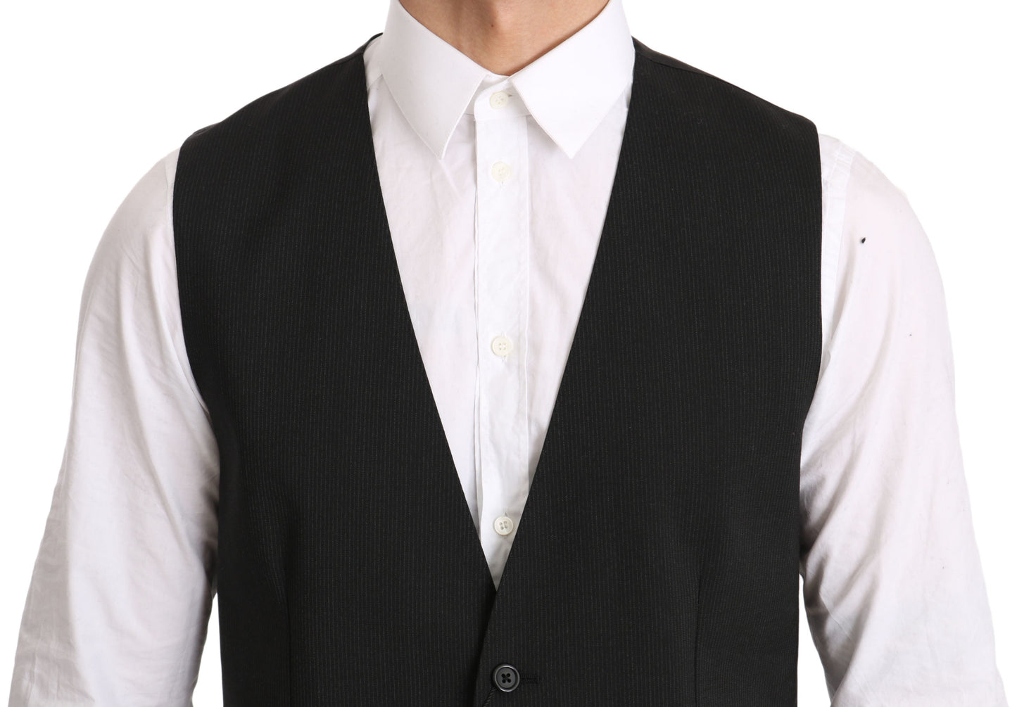 Dolce & Gabbana Gray Gilet STAFF Regular Fit Formal Vest