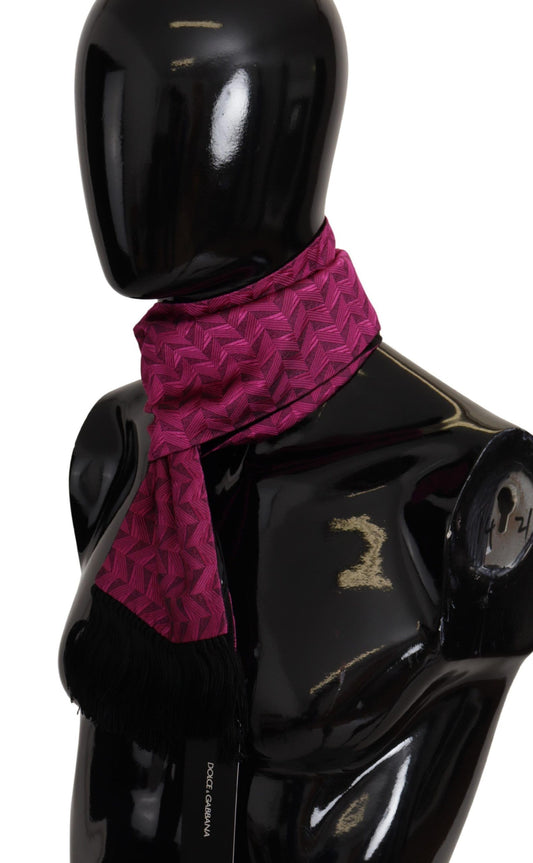 Dolce & Gabbana Elegant Magenta Silk Men's Scarf Wrap