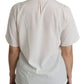 Dolce & Gabbana White #dgfamily Patch Short Sleeve Blouse Top