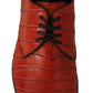 Dolce & Gabbana Exquisite Exotic Croc Leather Lace-Up Dress Shoes