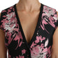Dolce & Gabbana Elegant Floral Brocade Plunging Vest Top
