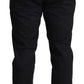 Dolce & Gabbana Black Cotton Stretch Dress Formal Trouser Pants