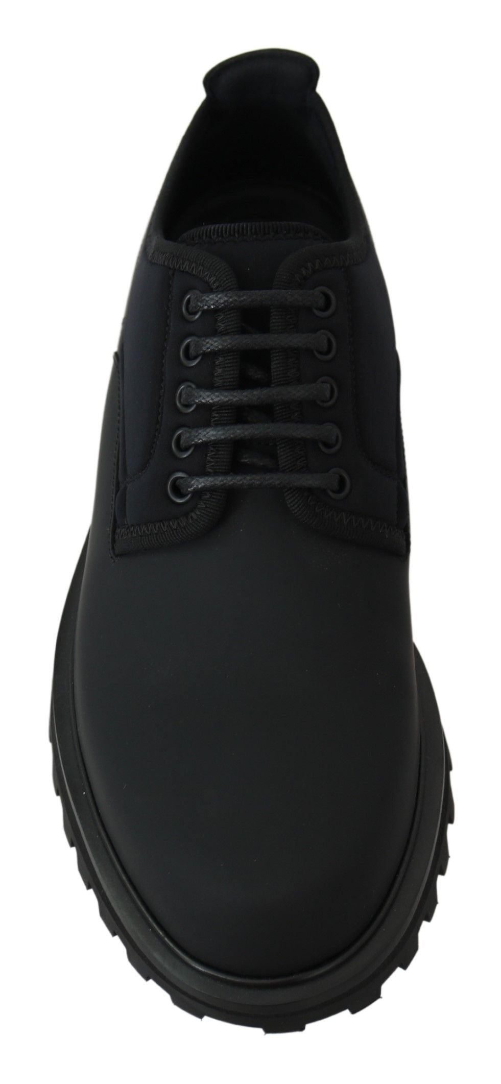 Dolce & Gabbana Elegant Black Calfskin Derby Shoes