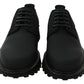 Dolce & Gabbana Elegant Black Calfskin Derby Shoes