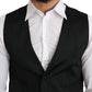 Dolce & Gabbana Elegant Silk Formal Gray Vest