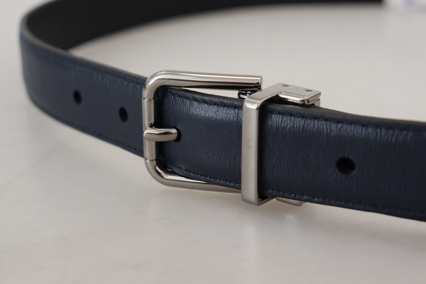 Dolce & Gabbana Elegant Blue Calf Leather Belt